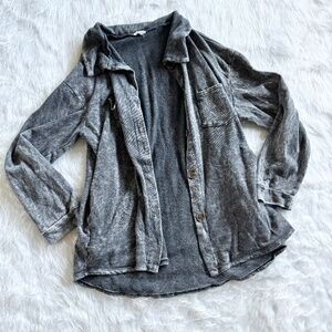 Fantastic Fawn Grey Open Long Sleeve Top